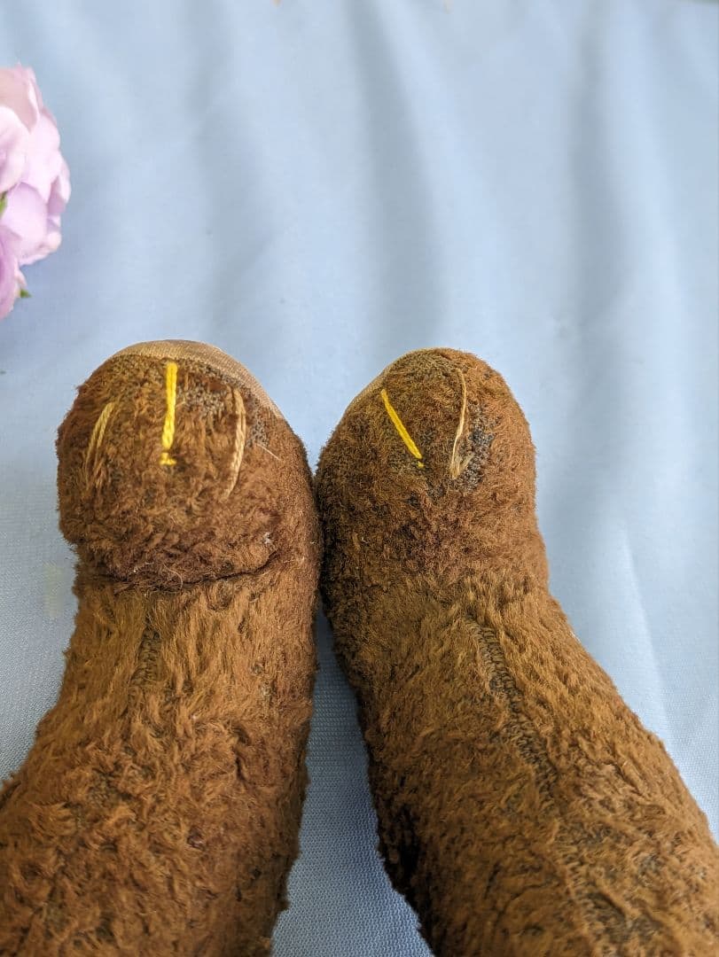 フランス アンティーク テディベア 34cm 1950年代 パッチワークあり