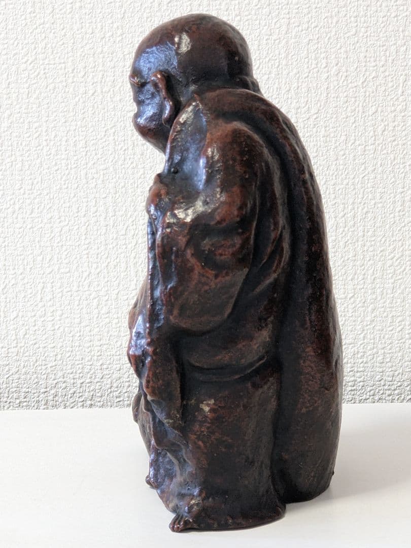 ♦時代物 置物飾り 江戸時代頃 唐子に布袋像？鉄製？備前焼置物 七福神 骨董品