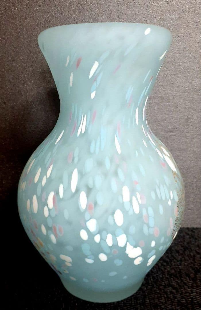 【真作保証❗️】文化勲章受章作家　ガラス工芸界重鎮【藤田喬平】作　手吹金彩花瓶