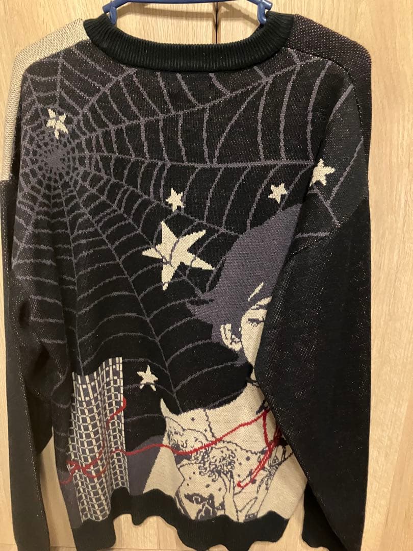 グラニフ　Re:繋がる　ウォッシャブルジャカードニット　アジカン　XL 中古