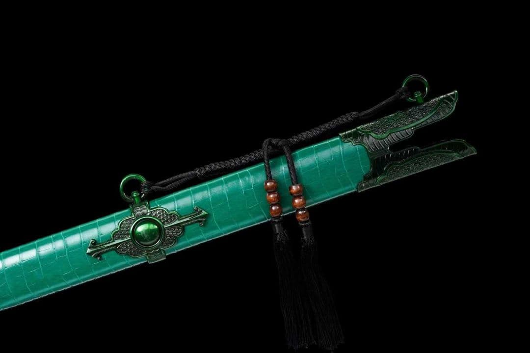 【青竹鋒雲剣】古兵器 刀装具 日本刀　模造刀 居合刀 武士道 鑑賞用 美術刀