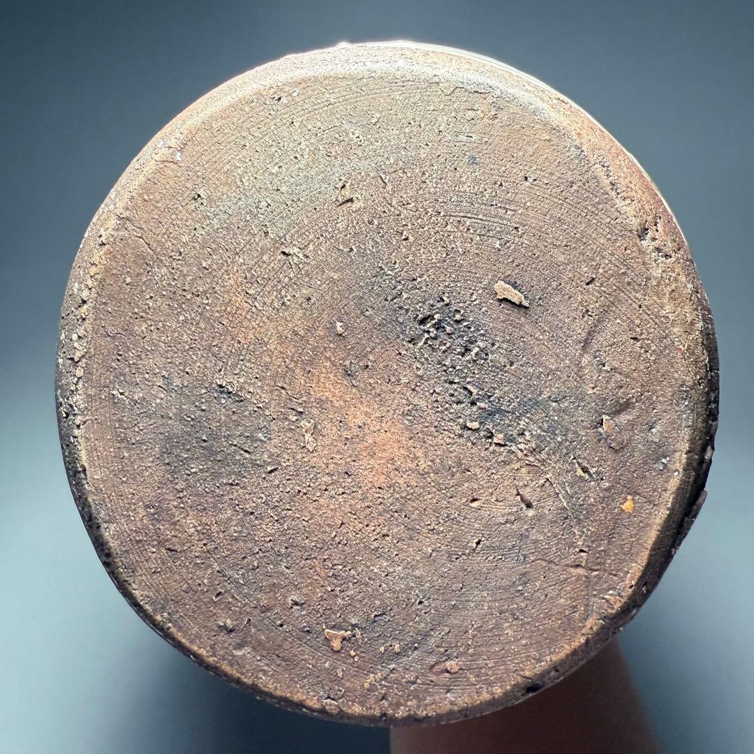 古唐津　輪線文大徳利　花瓶　発掘品　蒐集家放出品　桃山〜江戸初期　古美術　骨董