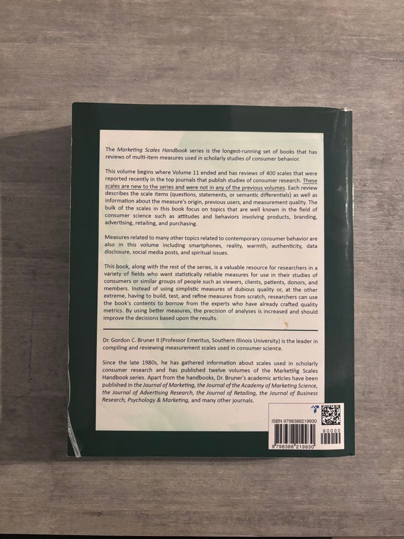 ビジネス・経済 MARKETING SCALES HANDBOOK Volume 12