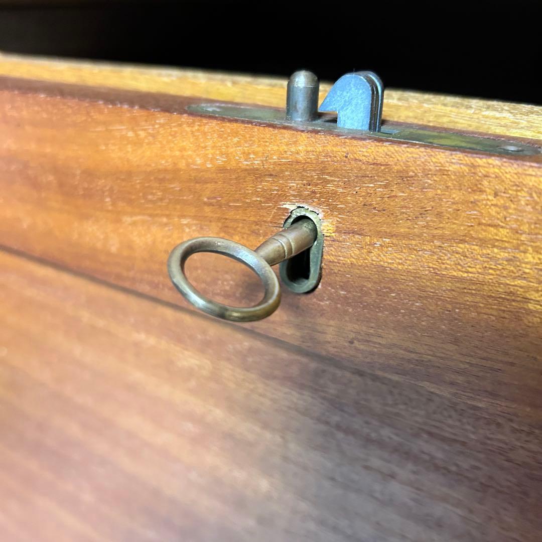 ユニオン 製図ケース A3対応 木製 7段 北欧風 収納　蛇腹シャッター