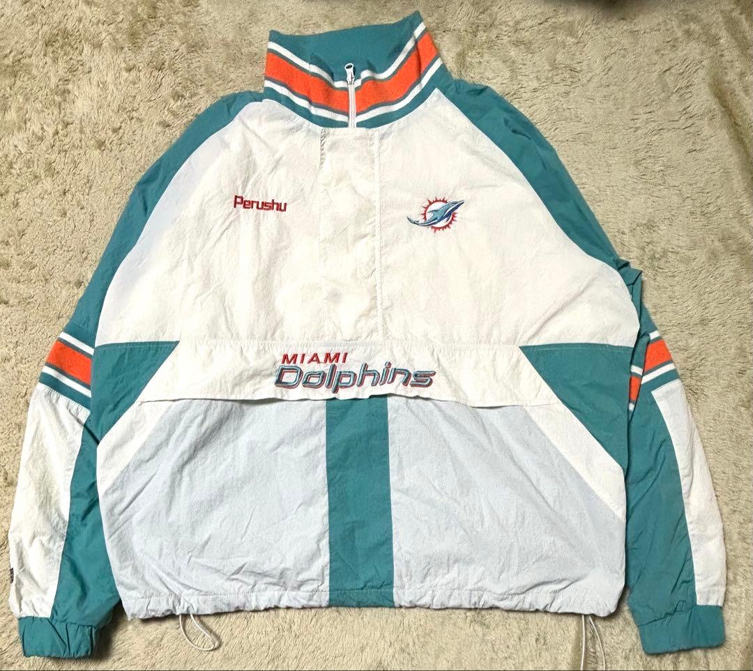 Perushu × NFL コラボナイロンスタンドネックアノラックブルゾン　完売