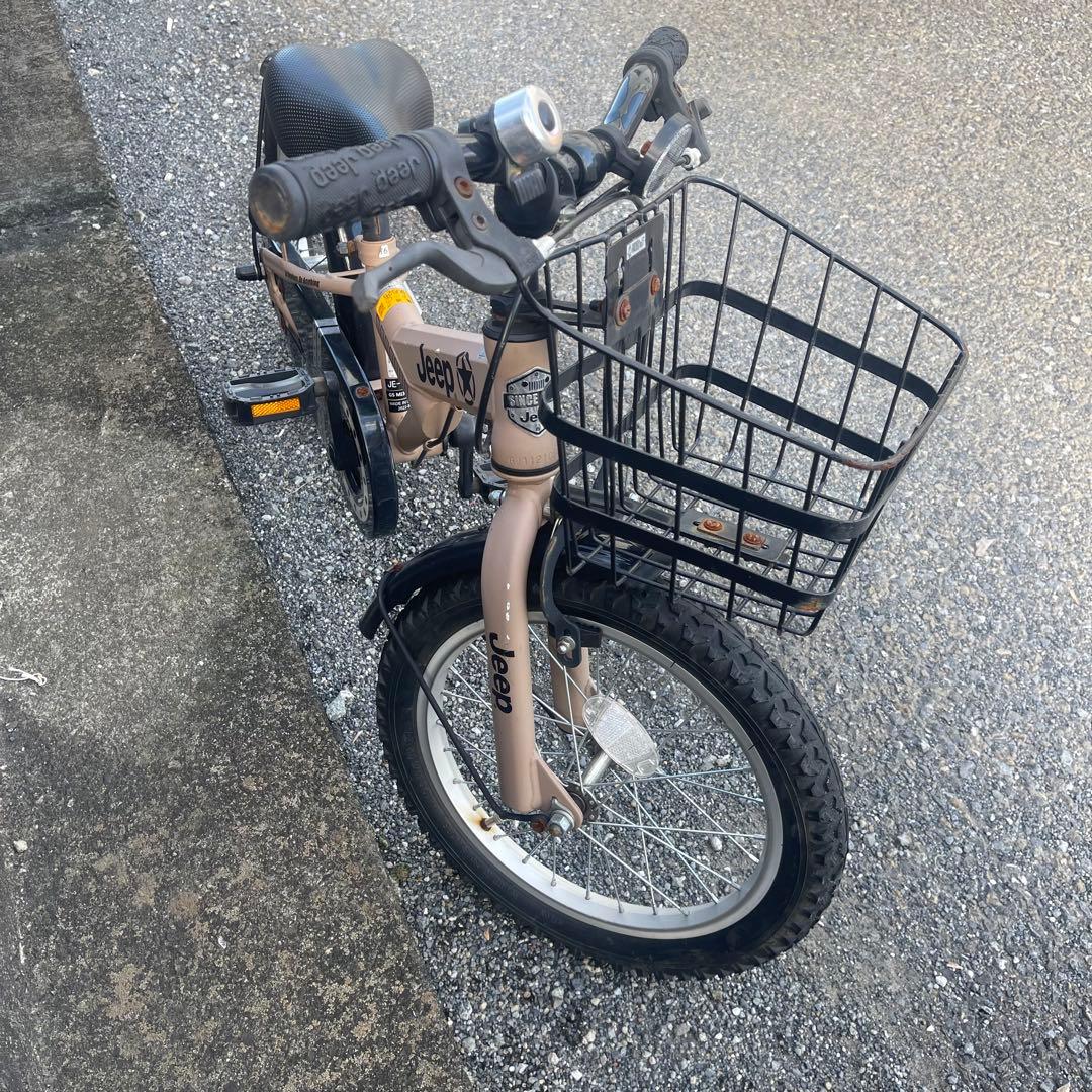 【引き取り限定】Jeep 幼児用自転車 16インチ ベージュ