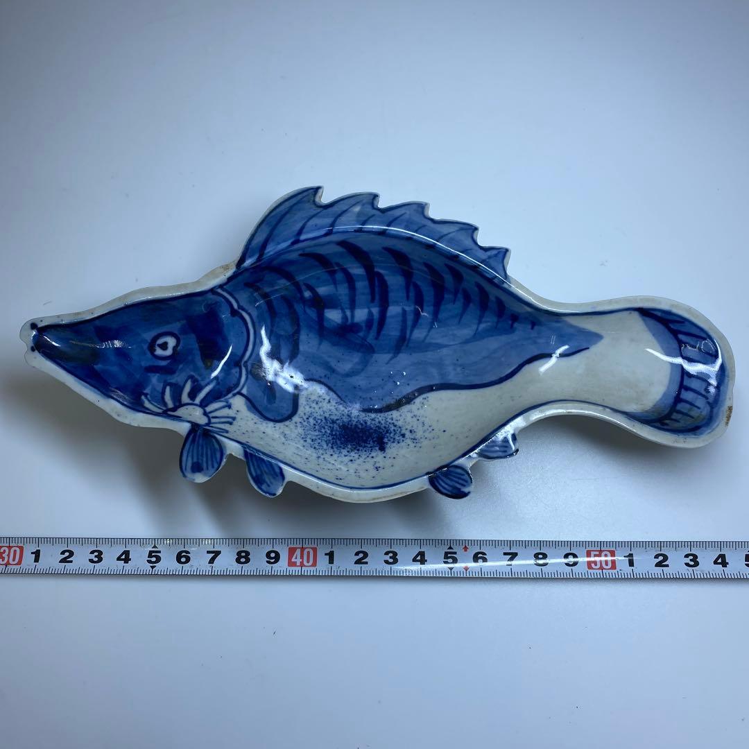 専用　高橋道八　魚型皿　箱付　長さ23.3㎝東Y7-0403☆1Fタサコサ