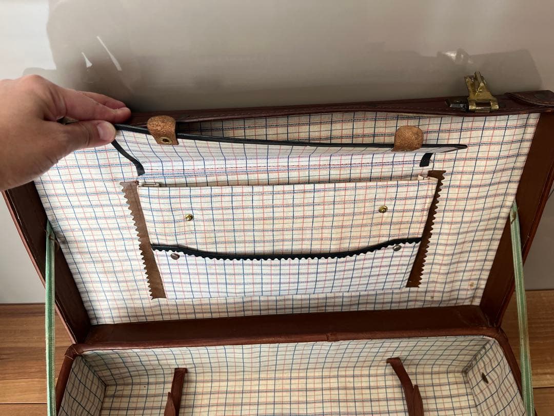 アンティーク 革製 レザー トランク ケース ビンテージ