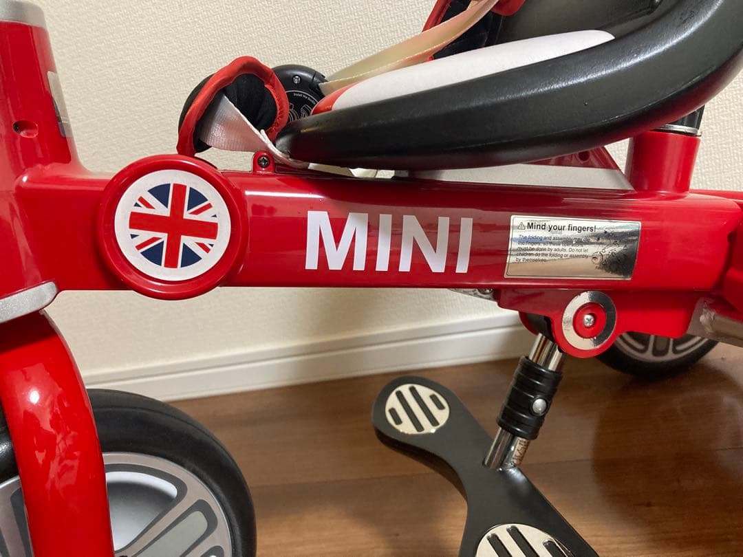 折りたたみ三輪車 MINI 赤 説明書付き