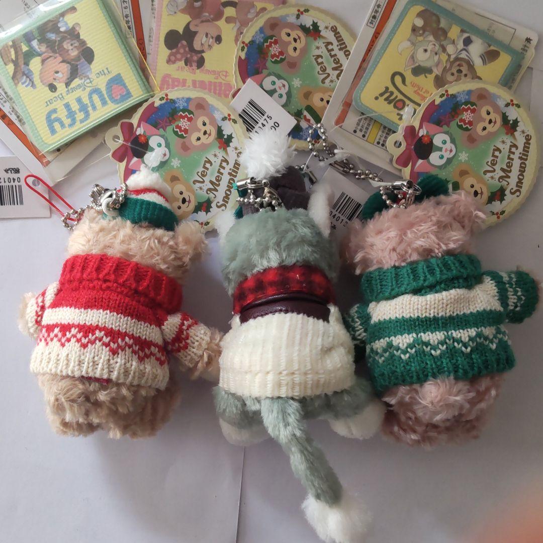 【タグ付き】ダッフィー シェリーメイ ジェラトーニ クリスマ ぬいぐるストラップ