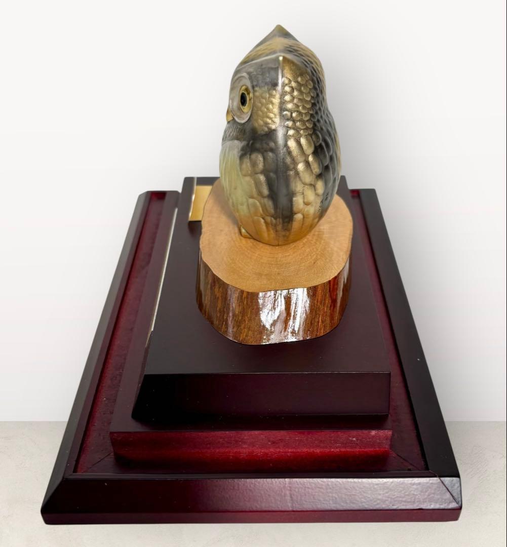 #武比古作 純銀 フクロウ置物 SILVER999