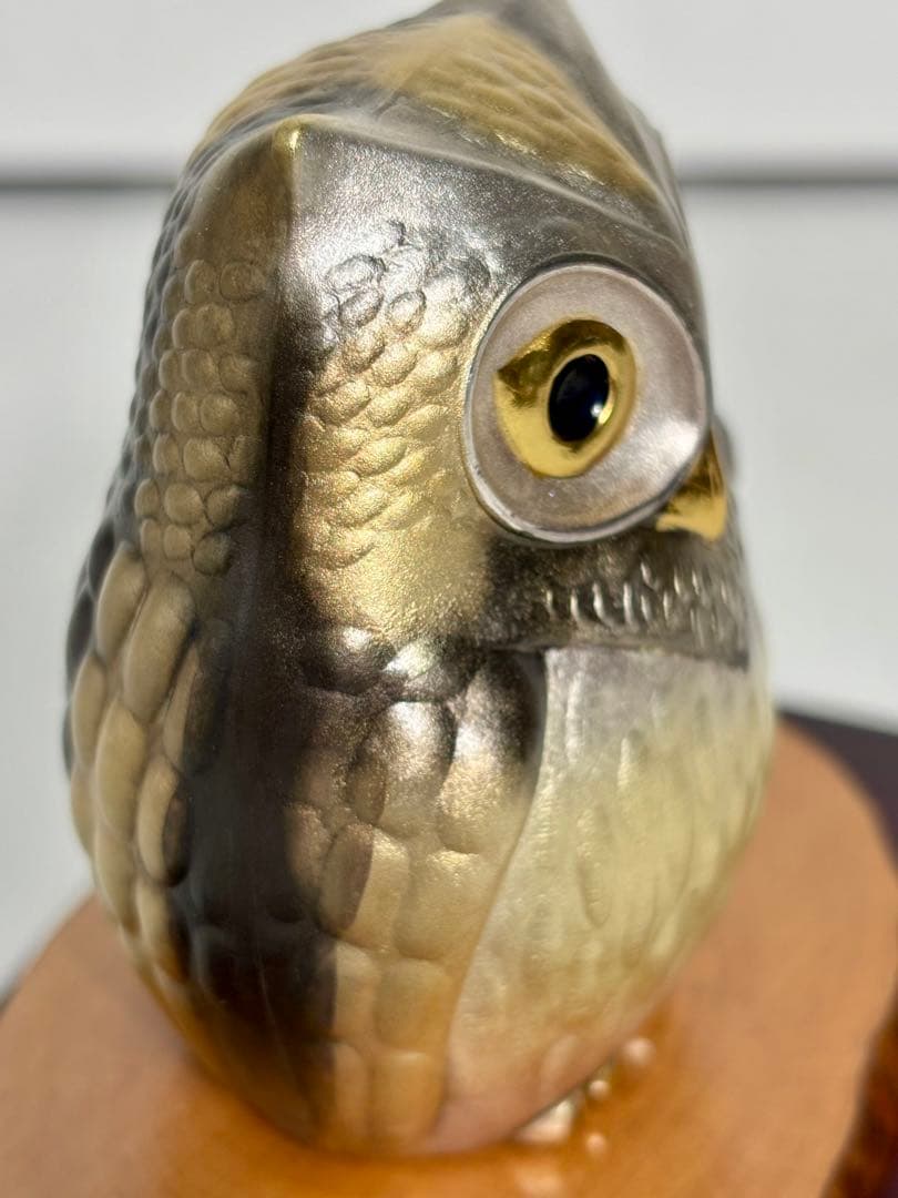 #武比古作 純銀 フクロウ置物 SILVER999