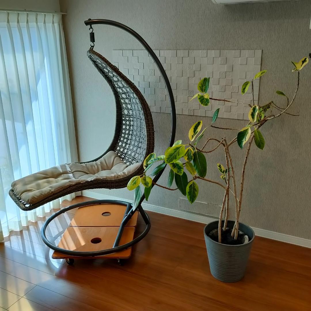 ＜引取り限定＞ハンギングチェア　ハンモック　スウィング　クッション付き