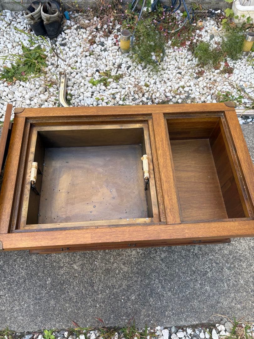 木製引き出し付き座卓　囲炉裏テーブル