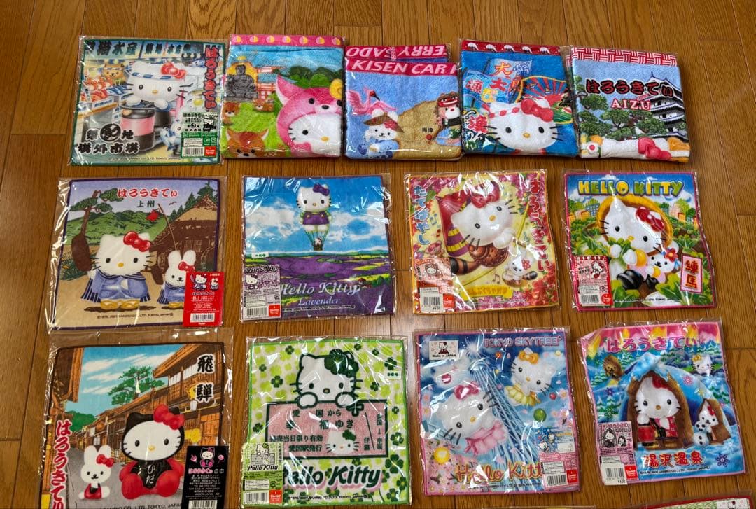 ハローキティ キティ　サンリオ ご当地 プチタオル Sanrio ハンドタオル
