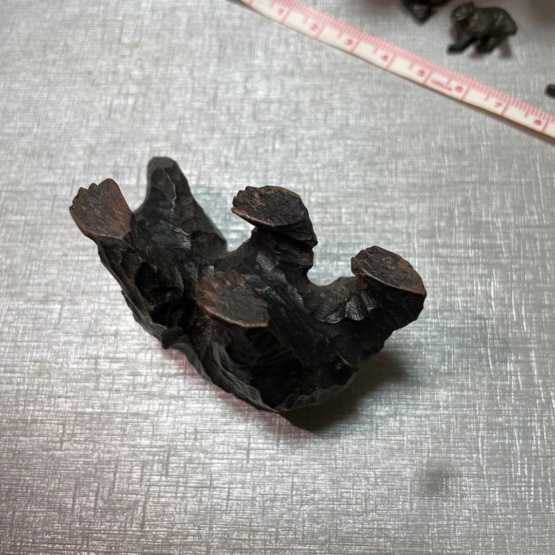 木彫り熊 一刀彫り ミニチュア8体セット50年前昭和レトロ北海道アイヌ