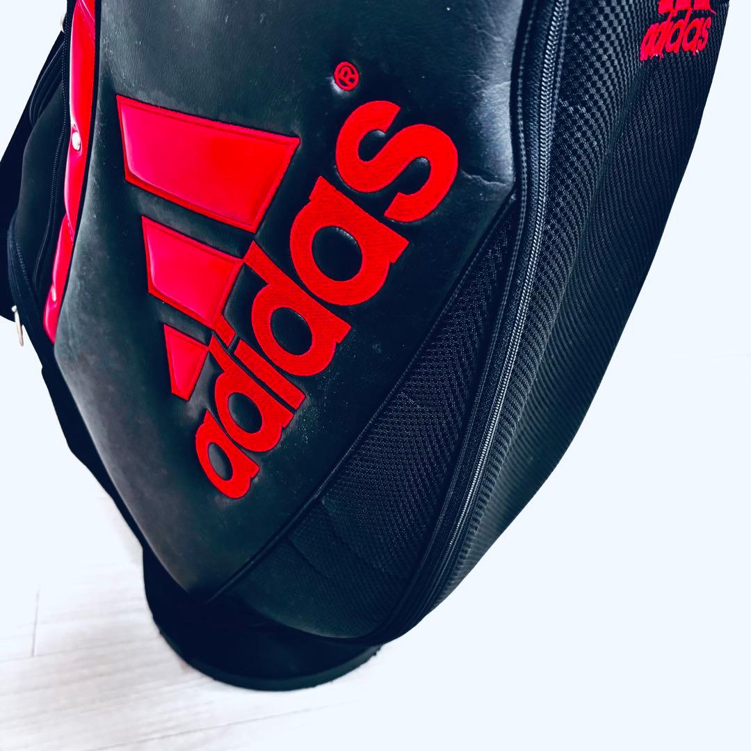美品　ADIDAS　アディダス　キャディバッグ　ブラック/レッド