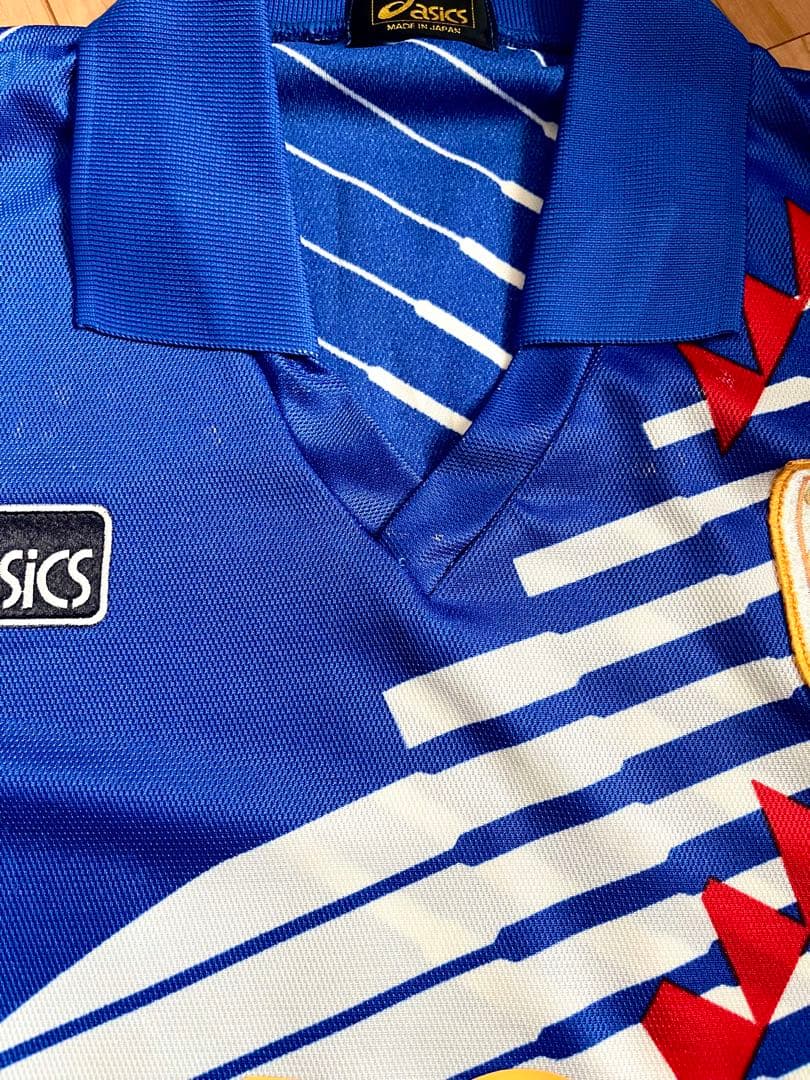 当時物 asics サッカー 日本代表 ドーハ モデル ラモス瑠偉10番 L