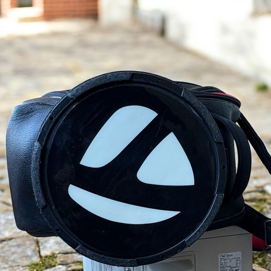 使用感　テーラーメイド 3点式 キャディバッグ 黒/赤 9.5型 6分割　ゴルフ