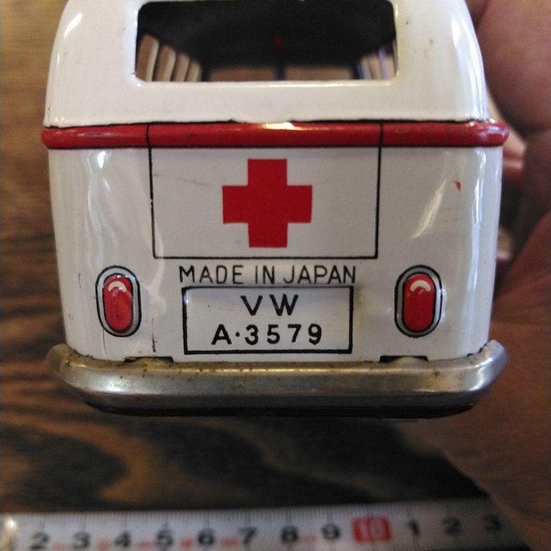 VW VOLKSWAGEN MADE IN JAPAN ブリキ救急車 美品