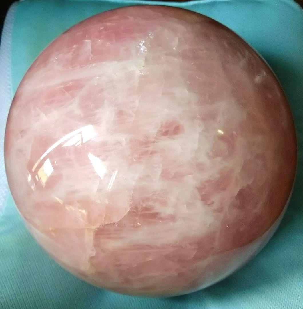 チ*ー様 15kg ローズクォーツ 巨大 スフィア 21cm 水晶 パワーストー