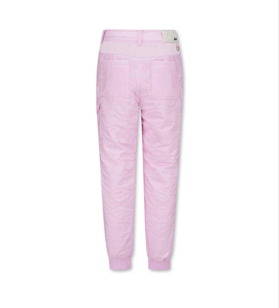 WAAC パッド入り キルティング ルーズフィットジョガーパンツ ライトピンク