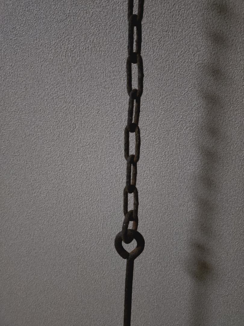 鉄製 吊るし灯火器 花器 花入れ 古道具 古民具 行燈 行火 灯明