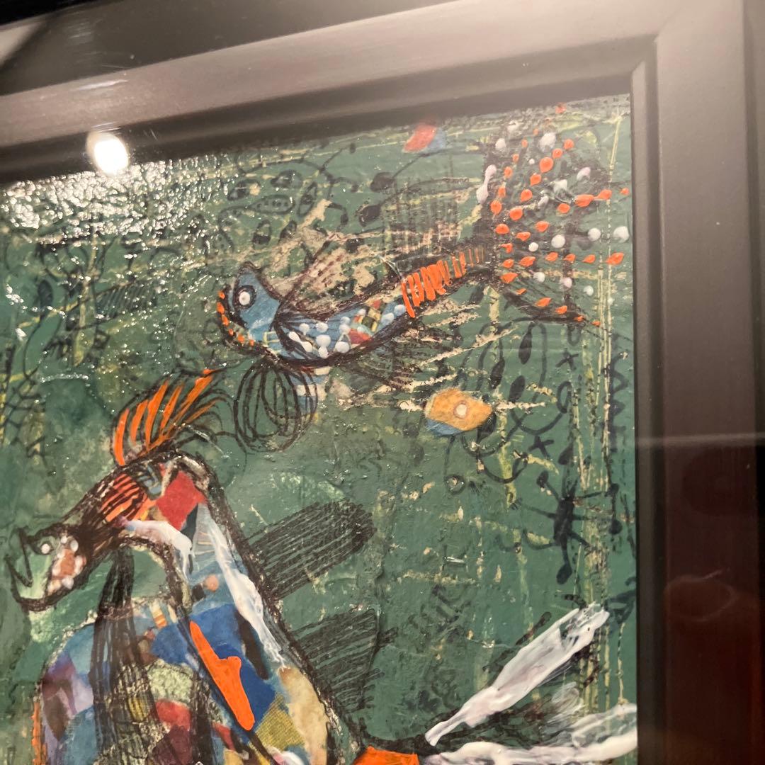 画家 山崎　隆（ふれでぃー山崎）の『3匹のSAKANA』油絵（原画）