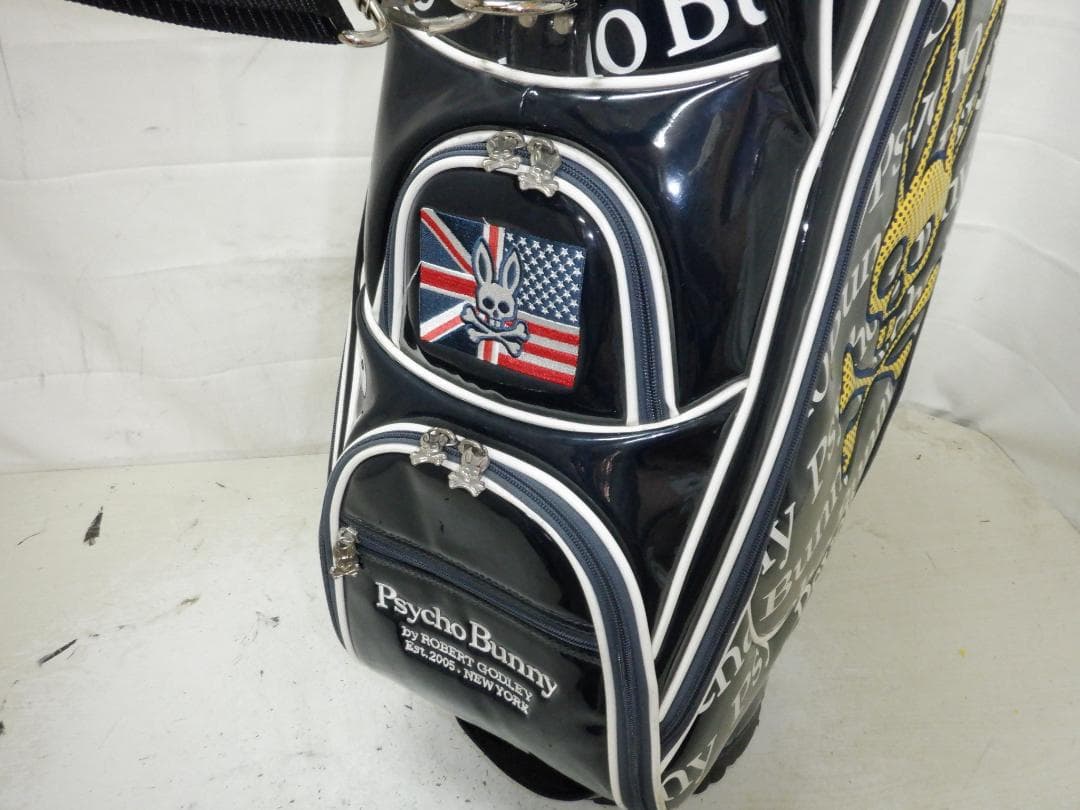 サイコバニー★Psycho Bunny★9.5型★エナメル★良品★スタッフ★NV