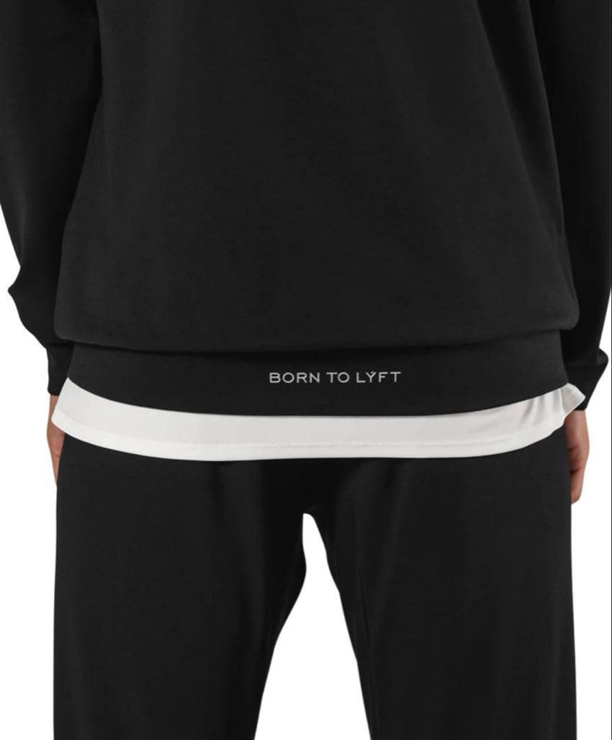 新品 LYFT パーカー ブラック ストレッチプルオーバー フーディー XL