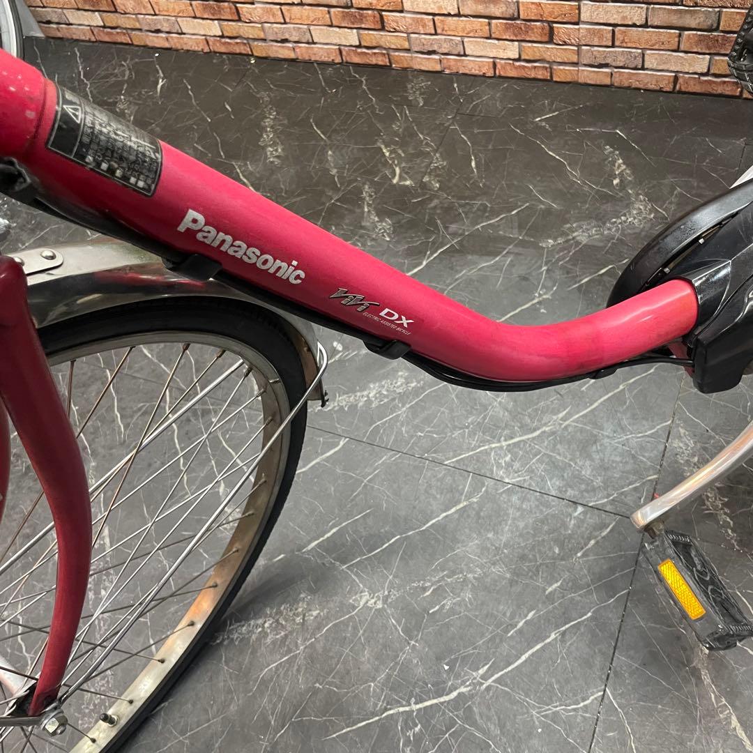 【87】電動自転車 Panasonic vivi DX ピンクレッド