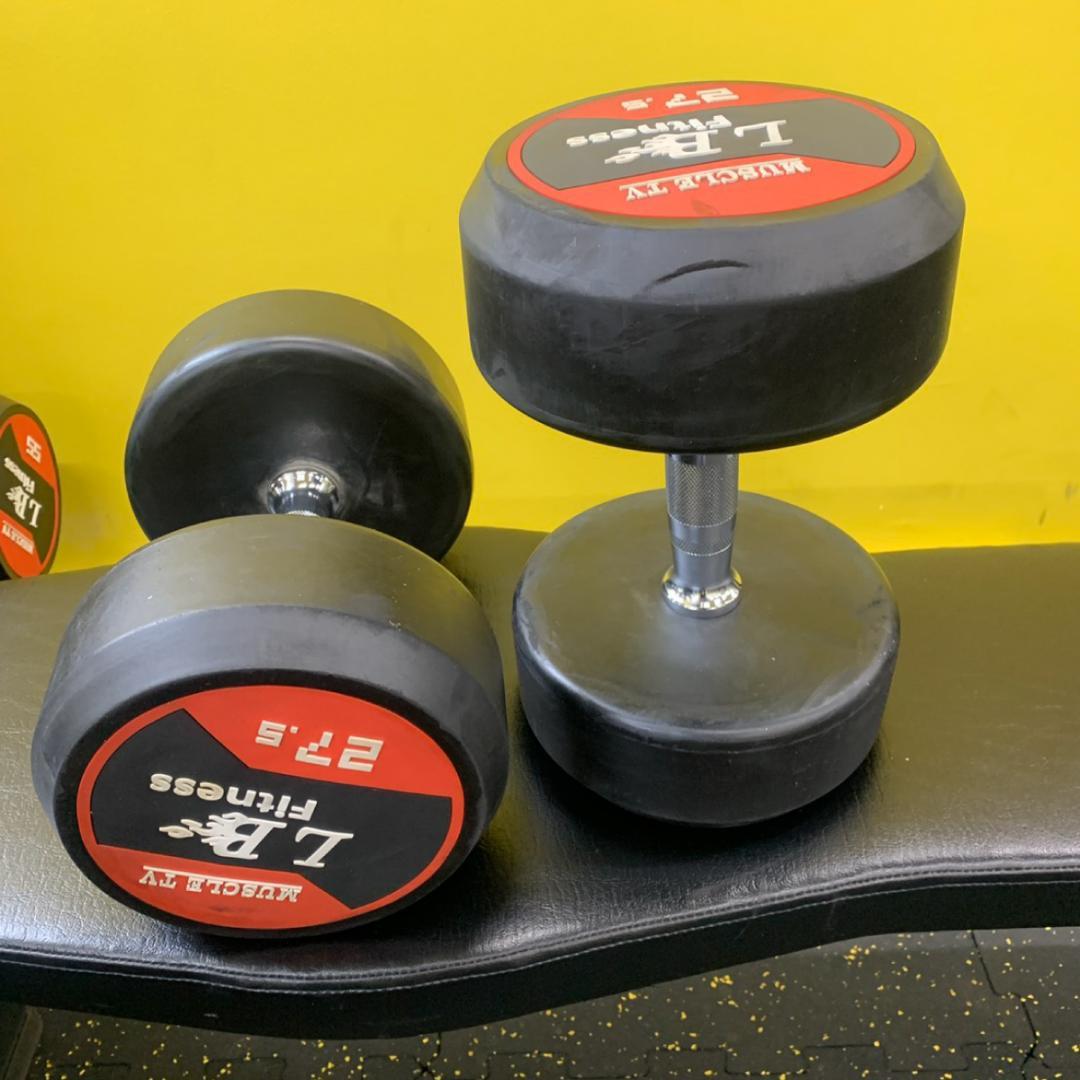 ラバー ダンベル 27.5kg × 2個 セット