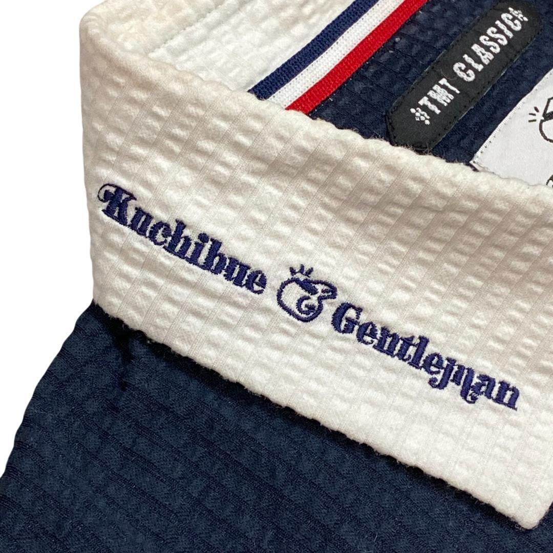 クチブエゴルフ×TMTクラシック 半袖 ストレッチ ポロシャツ ネイビー メンズ