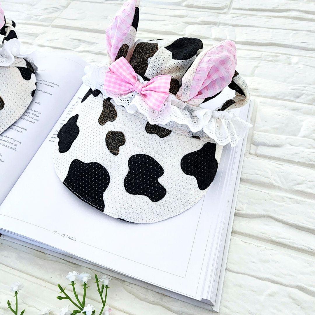 ぴーち様❤️くま耳付き帽子♡メッシュ♡コットン♡ハンドメイド犬服♡犬帽子