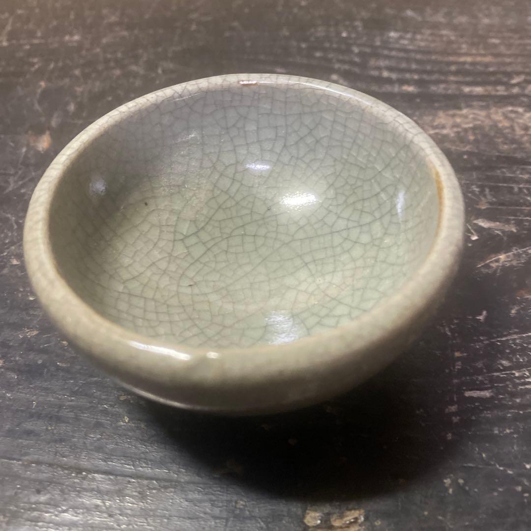 中国古玩ヒビ焼盃　7cm4cm