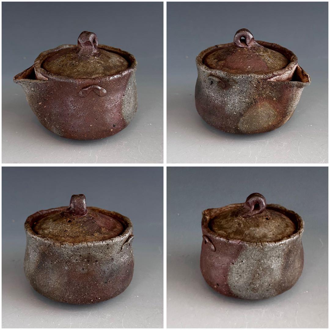 煎茶道具　備前焼　宝瓶　森宝山　陶芸　急須　骨董　アンティーク　煎茶器