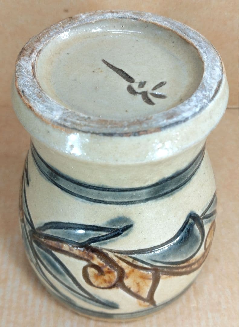 最高傑作【本物保証】人間国宝 金城次郎 壷屋焼ゴブレット 栞 共箱 美品 壺屋焼