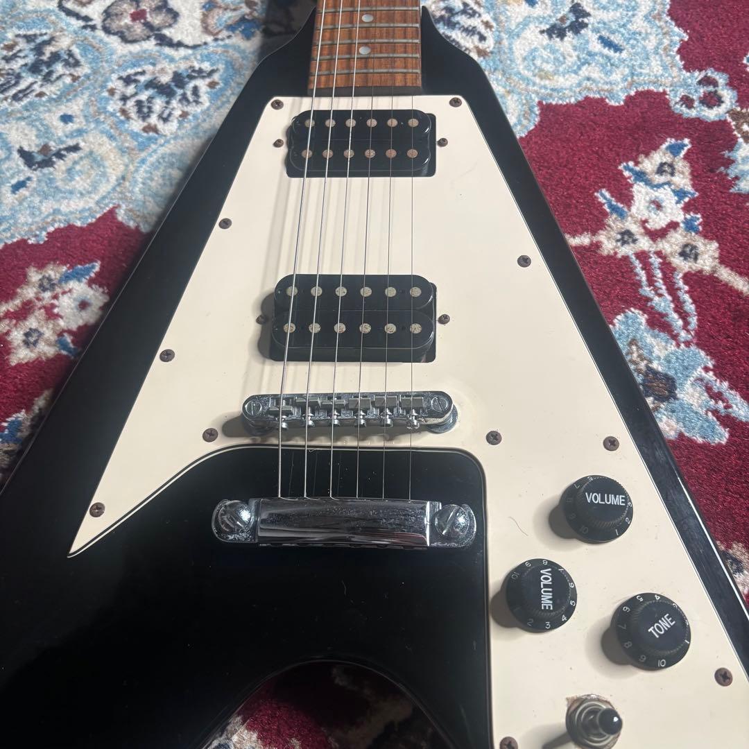 レア　Photogenic フライングV 変形ギター　ブラック