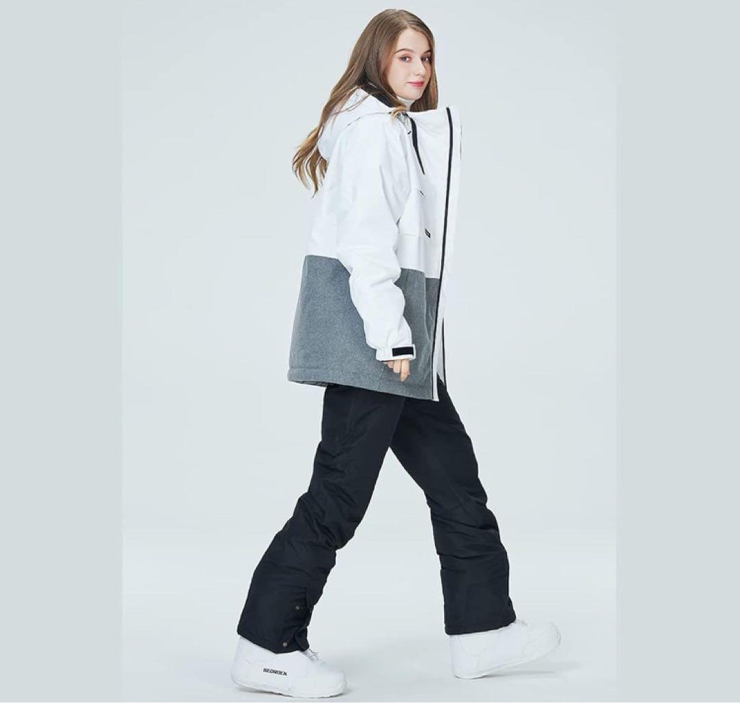 《訳あり未使用品》 HOTIAN スノーボードウェア ホワイト M スキーウェア