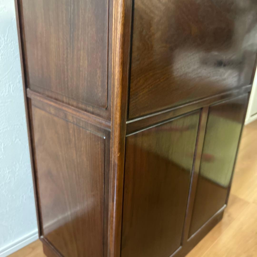 木製ダークブラウン収納棚 12引き出し アンティーク タンス 箪笥 古家具