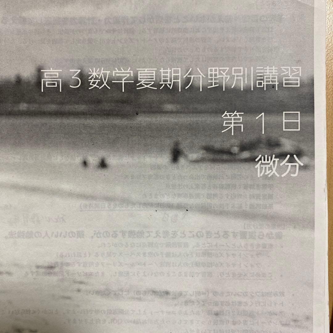 高３数学夏期分野別講習 微積分 柳沼先生オリジナルテキスト