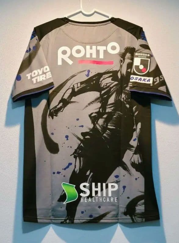 新品未使用タグ付き☆９０枚限定販売ユニフォーム☆ガンバ大阪☆墨絵アートデザイン