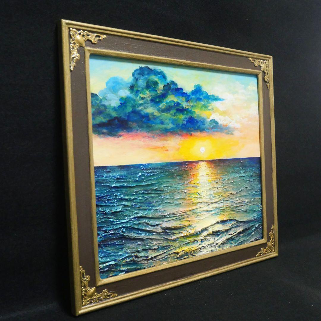 油絵 油彩 油彩画 絵画【Sea at Dusk】