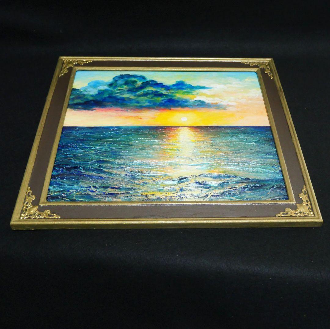 油絵 油彩 油彩画 絵画【Sea at Dusk】