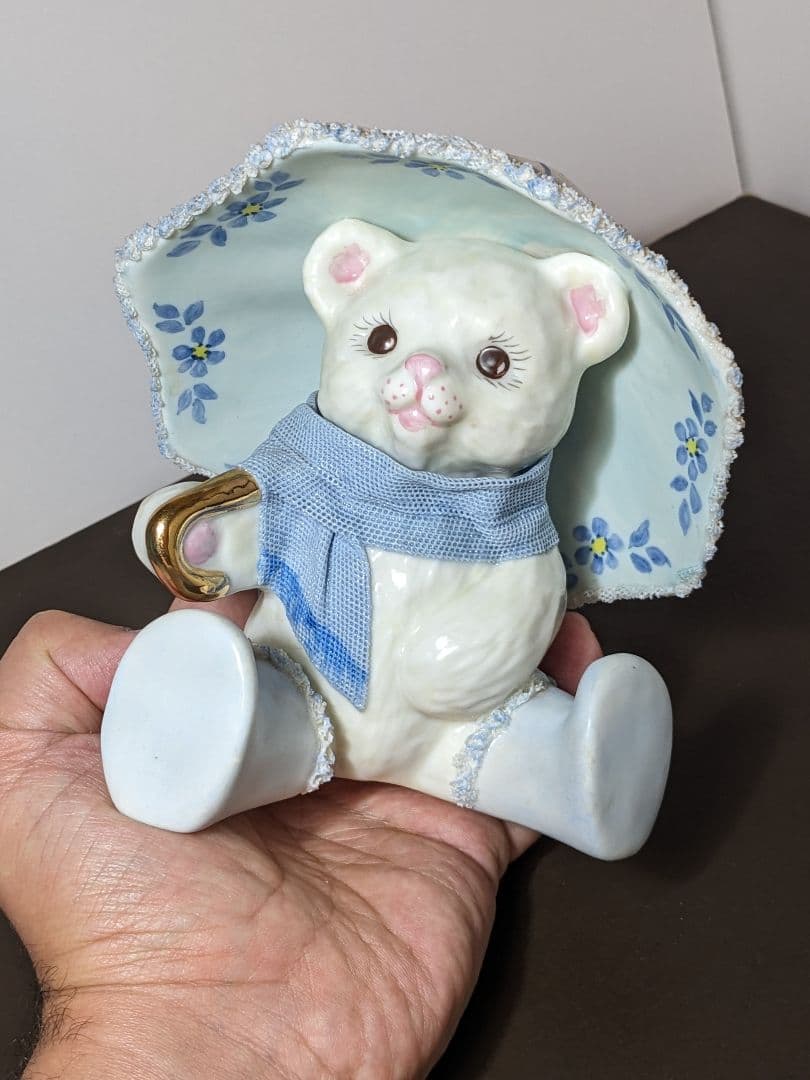 【希少品】アイリッシュドレスデン ハッピーテディベア フィギュリン