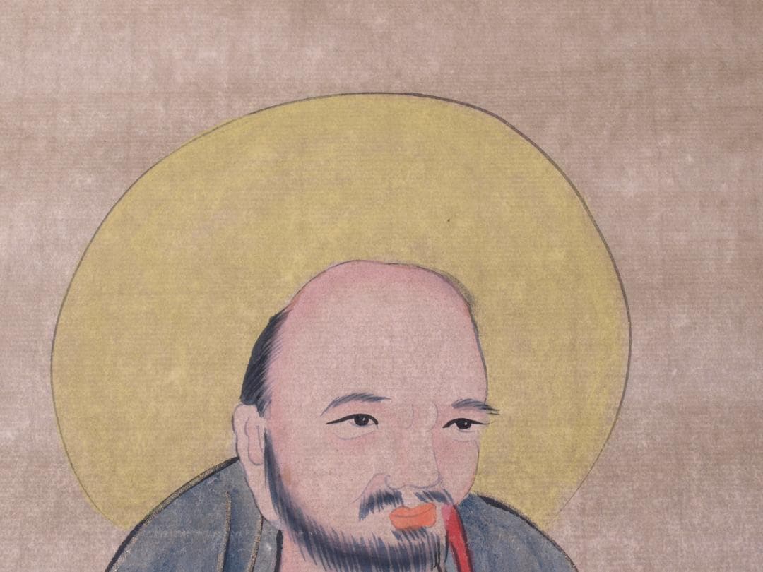 蔵整理品　中国清時代絵　肉筆水彩絵　骨董品　唐物 R1702 C6-3