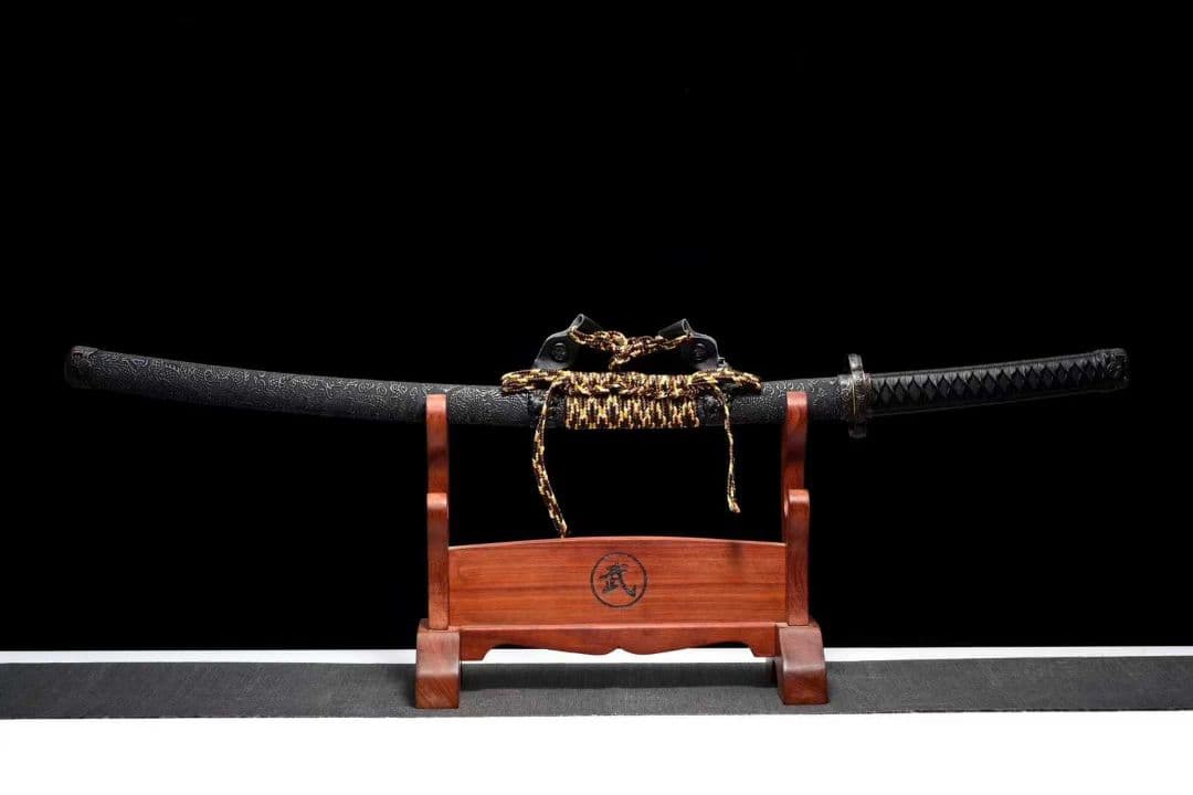 【黒獅子刀】古兵器 武具 刀装具 日本刀　模造刀 居合刀 武士道 鑑賞用 美術刀