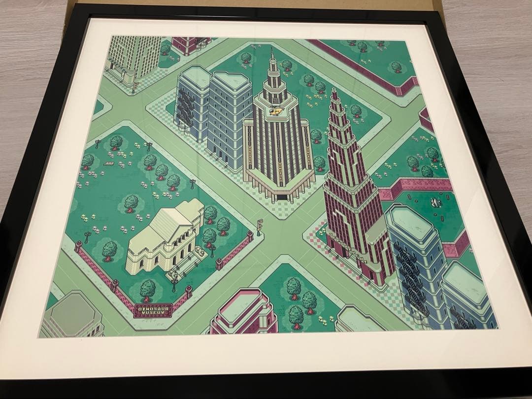 新品　レプリカスクリーン　MOTHER2 フォーサイド　Lサイズ　黒枠