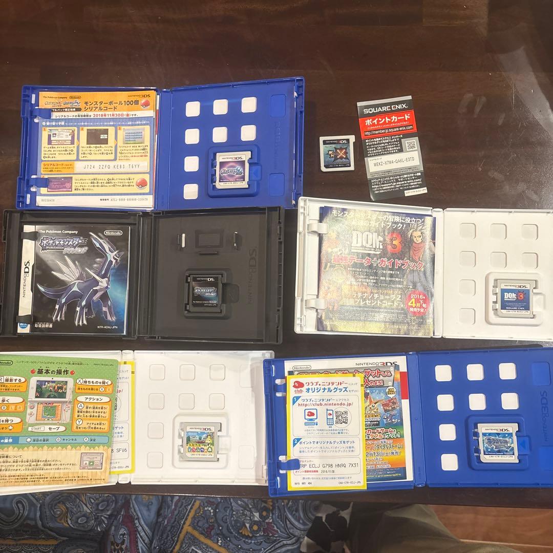 3DS人気ソフト6本セット ポケモン・ドラクエ・どう森など まとめ売り動作未確認