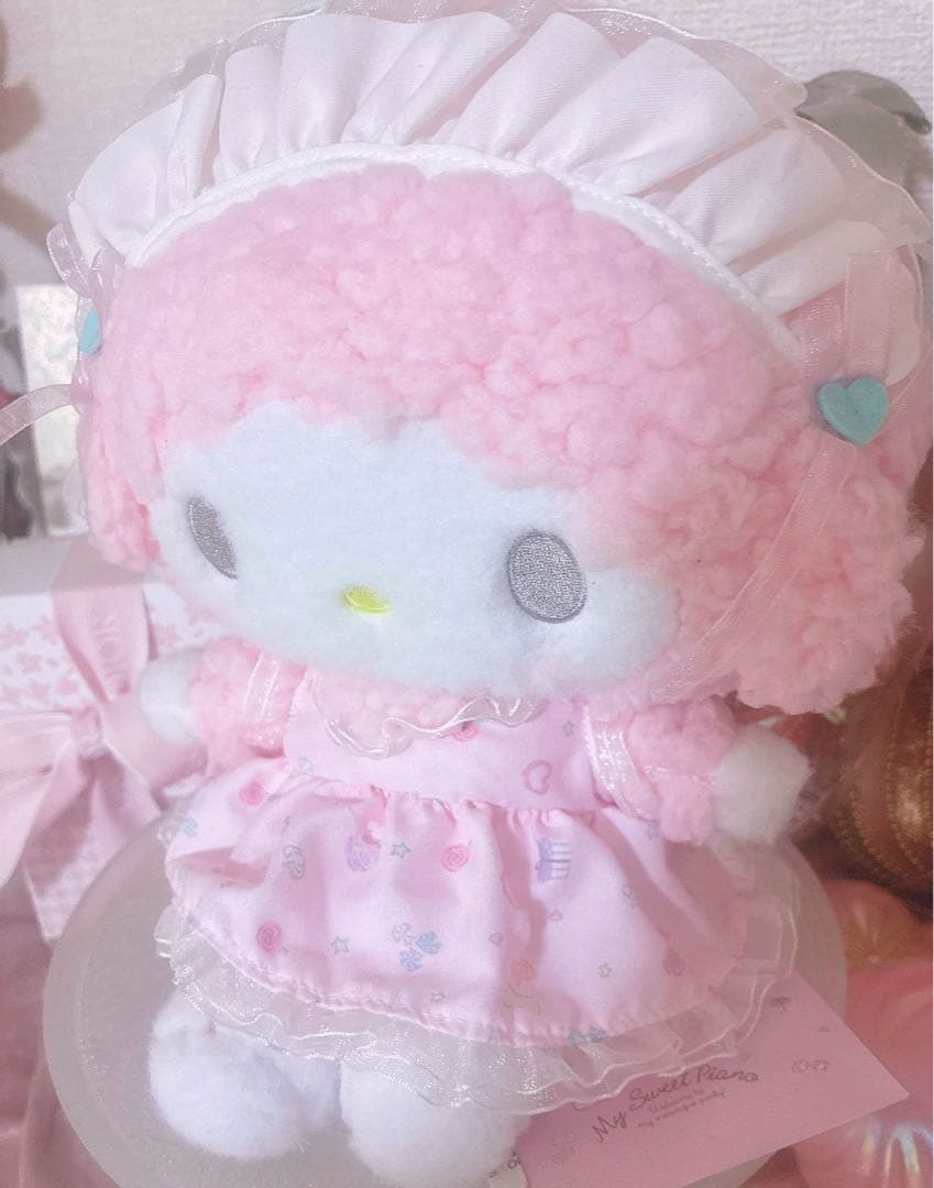 希少♡激レア♡昭和レトロ♡サンリオ♡当時物♡ピアノちゃん♡ぬいぐるみ♡ピンク♡